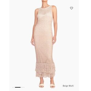 Staud Constanza Sequined Netted Maxi Dress